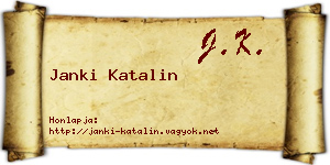 Janki Katalin névjegykártya